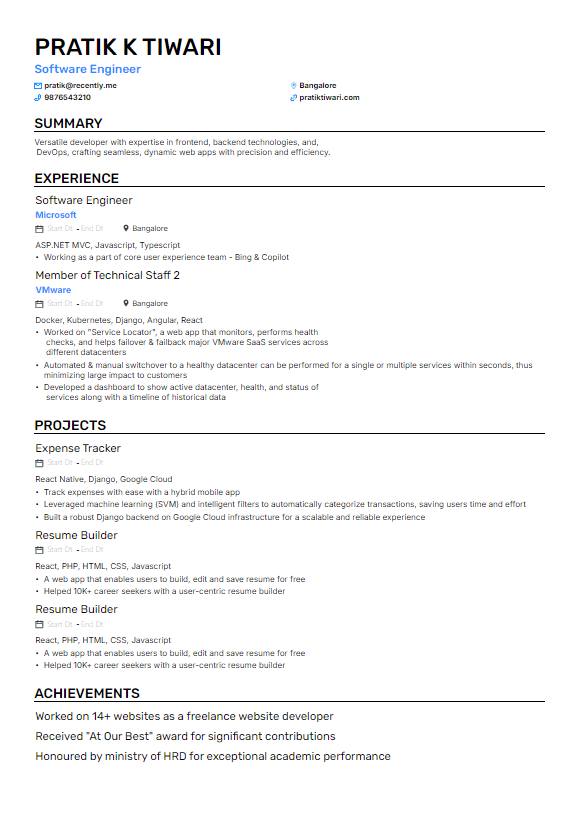 Resume Template 10
